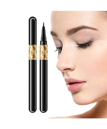 Black Eyeliner | Waterproof Eyeliner Pencil Eye Makeup Black Eyeliner Pencils with Ultra Fine Brush Tip Pen Glides on Smoothly Creates Bold & Defined Lines 1g Muflydo