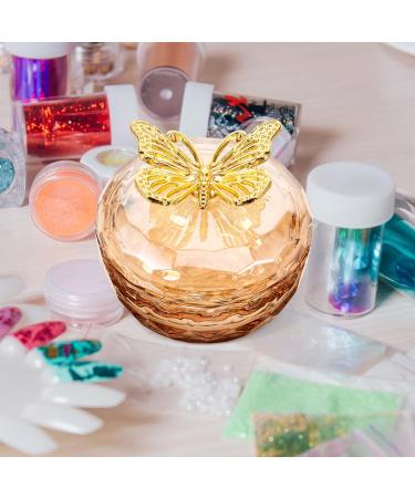 NOLITOY Crystal Glass Nail Art Dappen Dish Acrylic Nail Liquid Powder Bowl Monomer Holder with Lid Manicure Nail Art Tools - Buy Online on GoSupps.com