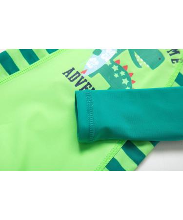Bonverano Baby Boys Swimsuit 12-18 Months - Green Dinosaur Long-Sleeve One Piece Swimwear | UPF 50+ Sun Protection - Buy Online on GoSupps.com