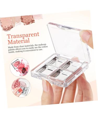HAPINARY 6 Pcs Transparent Square Eye Shadow Box Eye Shadow Empty Boxes Empty Eyeshadow Pans Plastic - Buy Online on GoSupps.com