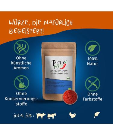 Jeske Sports Supplies Tasty Pott Spice mixtures 3 I spices I coffee spice I smoothie I spice mixtures I dip I sauce Bio Chili con Carne spices 100g - Buy Online on GoSupps.com