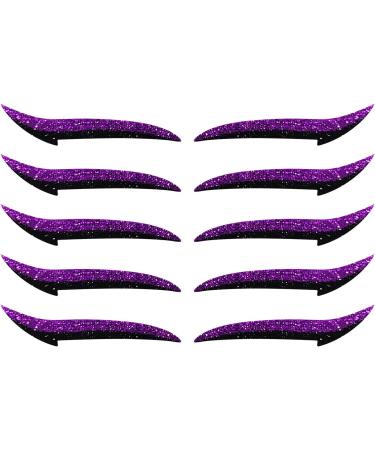 Autocollants Eye Liner Patch Maquillage Fard Paupi res - 10 Pi ces Autocollants Maquillage Yeux R sistants l'Eau Bandes Longue Tenue pour Femmes Violet - Buy Online on GoSupps.com