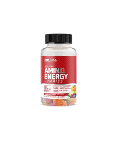 Optimum Nutrition Amino Energy Gummies with Amino Acids, Pre Workout/Post Workout Supports Focus, Muscle Recovery, Assorted Flavors, 60 Gummies Assorted 60 Count (Pack of 1)