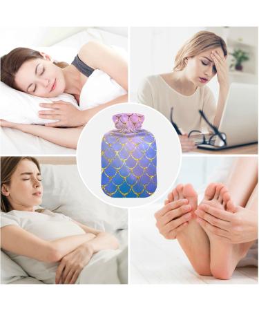 2L Hot Water Bottle with Cover - Mermaid Fish Scales Design for Pain Relief & Winter Warmth | International Shipping - Buy Online on GoSupps.com