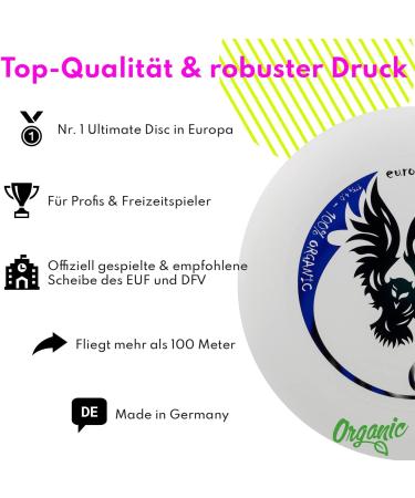 Buy Eurodisc 175g Organic Ultimate Frisbee - High-Performance Hard Flying Disc with 100m Stable Flight | International Shipping Available - Buy Online on GoSupps.com