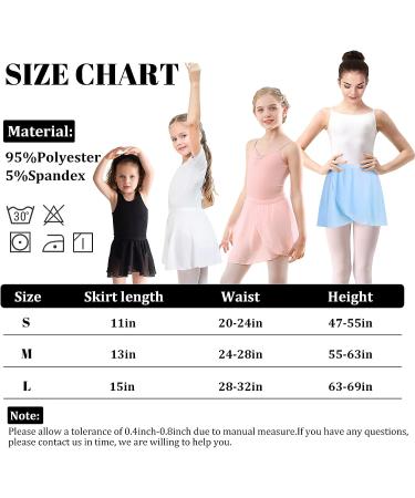 Soudittur Girls Women Black Chiffon Ballet Dance Skirt - Large Size - Buy Online on GoSupps.com