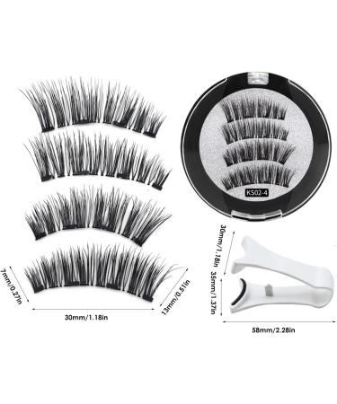 Magnetic Eyelashes With Applicator- Reusable Magnetic Eyelashes | False Eyelashes No Glue Needed | Long Lasting Natural False Eyelashes For All-Day Comfort - Buy Online on GoSupps.com