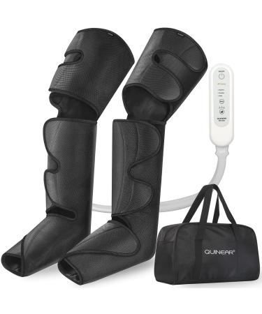 QUINEAR Leg Massager, Air Compression Leg Circulation System Wraps Feet, Calves & Thighs for Muscles Relaxation and Swelling Cramps Pain Relief