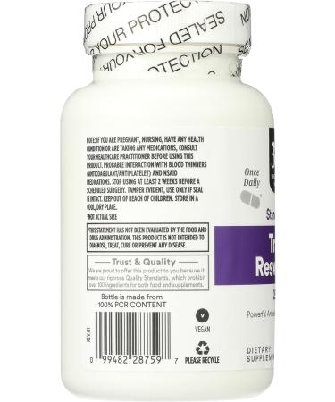 365 by Whole Foods Market Transresveratrol 250Mg 60 Vegg Capsules Unflavored 60 Count (Pack of 1) - Buy Online on GoSupps.com