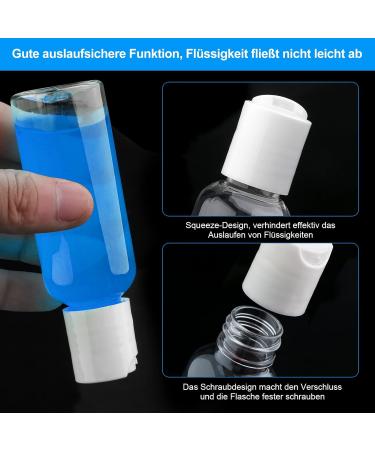 50ml Travel Bottles for Toiletries 16Pcs Small Plastic Bottles Travel Bottle Set Travel Toiletry Bottles with Lids for Travel or Cosmetic Lotion Body Wash Shampoo - Buy Online on GoSupps.com