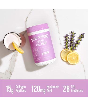 Vital Proteins Beauty Collagen Peptides with Hyaluronic Acid - Lavender Lemon - 15g Collagen per Serving - 9oz Canister - Buy Online on GoSupps.com