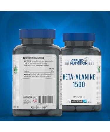 Applied Nutrition Beta Alanine 1500 - 750mg Per Capsule - 120 Capsules - Enhance Strength & Performance - Buy Online on GoSupps.com