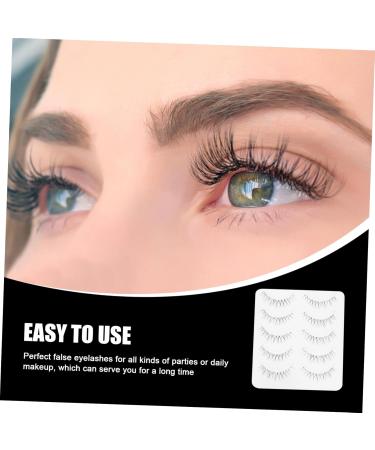 POPETPOP 5 Pairs Curling False Eyelashes Eye Lashes Lash Extension Tools Thick Eyelash Adhesives False Eyelashes Fake Eyelashes Strip Lashes Bulk No Lash Tool 5d Extend Chemical Fiber Girl - Buy Online on GoSupps.com
