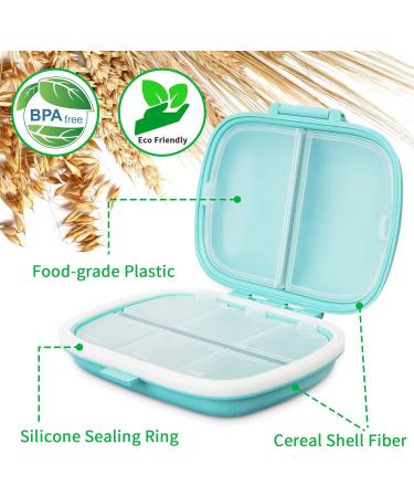 3 Pack 8 Compartments Travel Pill Box Organizer | Daily Portable Medicine Vitamin Holder Container | Moisture Proof Small Pill Case | Pocket Purse Size | Pink+Blue+Green - Buy Online on GoSupps.com