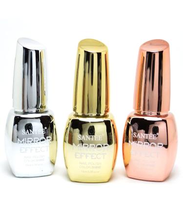 Santee MIRROR EFFECT Nail Polish full size 3pcs Set