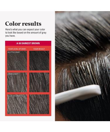 Just For Men Easy Comb-In Color - Darkest Brown A-50, 3 Pack Hair Coloring for Men - Buy Online on GoSupps.com
