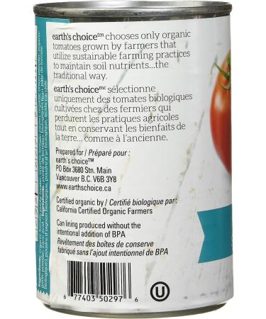 Earth's Choice Organic Tomato Sauce No Salt 398 milliliters Single Count - Buy Online on GoSupps.com