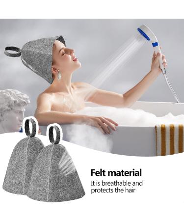 Buy AMDZGLB Sauna Hat - 2 Pieces Felt Sauna Cap for Men & Women | Portable Sauna Accessories & Shower Cap - Buy Online on GoSupps.com