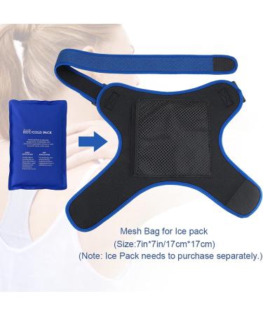 Heated Shoulder Support Brace Adjustable Heating Pad Wrap Four Point Compression Heating Shoulder Pad Wrap USB Electric Plug for Left Right Shoulder - Buy Online on GoSupps.com