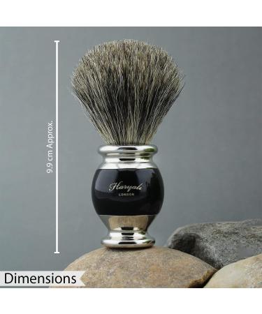 Haryali London 5 Pc Shaving Kit with Best Badger Shaving Brush and 3 Edge Shaving Razor - Black Color Shaving Set - Perfect Gift - Buy Online on GoSupps.com