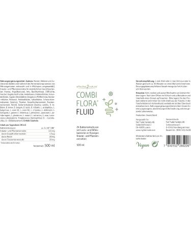 Combi Flora Fluid - 500ml Liquid Probiotics & Herbal Mix | 100% Natural Ingredients | Effective Nature - International Shipping Available - Buy Online on GoSupps.com