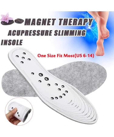 Memory Foam Acupressure Magnetic Massage Insoles - Pain Relief & Improved Circulation - One Size Fits Most - Buy Online on GoSupps.com