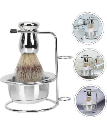 Fomiyes Beard Brush Holder & Stainless Steel Face Care Set - Razor Foam Cup & Grooming Essentials for Men - Buy Online on GoSupps.com