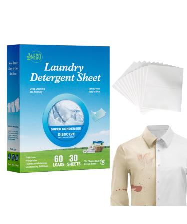 Sheet Laundry Detergent | Cleaning Detergent Sheets with Scent | Multifunctional Household Cleaning Supplies Portable Liquid Less Sheets for Clothing Cotton Fabric