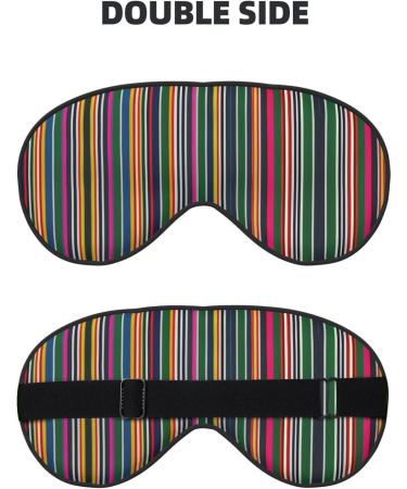 SSIMOO Colorful Stripes Light-Blocking Eye Mask | Ultra-Soft & Comfortable for Restful Sleep - International Shipping - Buy Online on GoSupps.com