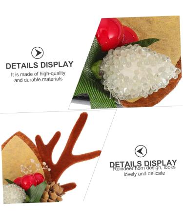 FRCOLOR 2 Pairs Christmas Hair Clips Xmas Kids Hair Accessories Xmas Stocking Stuffers Holiday Hair Accessories Girls Hair Clips Xmas Antler Hair Barrettes Child Pine Cones Elk Iron - Buy Online on GoSupps.com