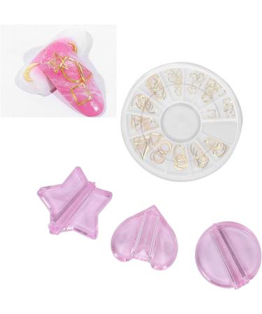 Embossed Mold Nail Tools Nail Charm Mold Gold Stickers Decals Decoration Embellishment Bending Supplies Heart Shape Nail Art Equipments Metal Frame Bending Curve Shaping Press Tools - Buy Online on GoSupps.com