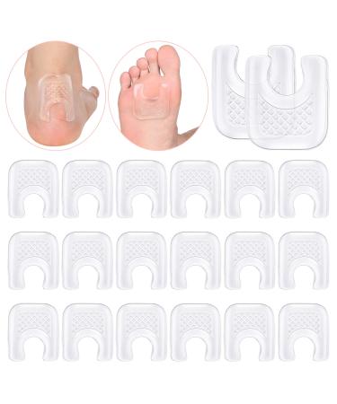 20 Pieces Callus Pads Callus Cushions for Feet Callus Cushions for Bottom of Foot Callus Pads Corn Protectors Reusable Foot Pad U Shaped Gel Self Adhesive Waterproof Toe Foot Pads for Rubbing on Shoes