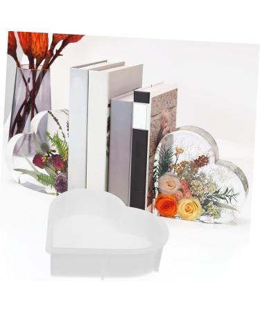 NUOBESTY Love Silicone Mold Decor Heart Shaped Epoxy Resin Molds Home Supply Household Products Multifunction White 21.1X20.3cm - Buy Online on GoSupps.com