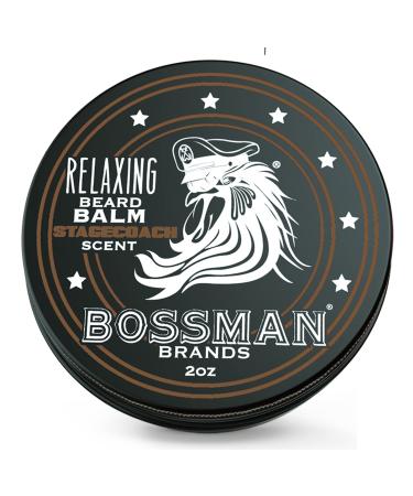 Bossman Relaxing Beard Balm - Beard Tamer  Relaxer  Thickener and Softener Cream - Beard Care Product - Made in USA (Stagecoach Scent) - Buy Online on GoSupps.com