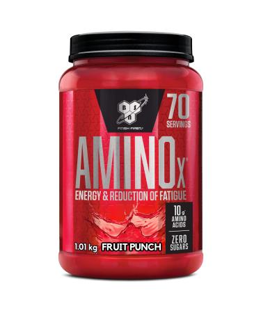 BSN Nutrition Amino X Supplement with Vitamin D Vitamin B6 and Amino Acids Fruit Punch Flavour 70 Servings 1 kg Fruit Punch 70 Servings (Pack of 1)