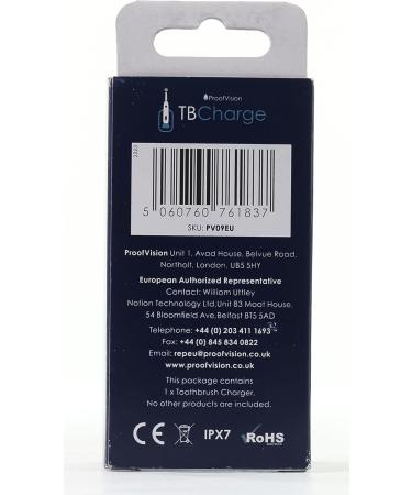 Electrical Toothbrush Wall Charger for EU Socket - Proofvision for Oral-B/Braun (Excludes IO-SIENT & PULSONIC) - International Shipping Available - Buy Online on GoSupps.com