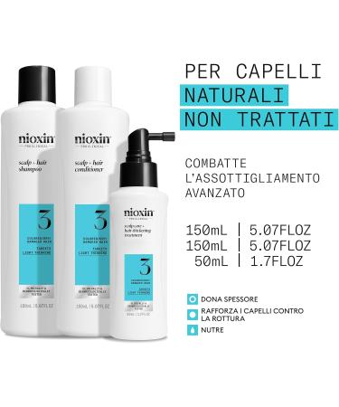NIOXIN System 3 Triphasic Kit Shampoo 150ml Conditioner 150ml Treatment 50ml antihair loss kit for damaged hair - Buy Online on GoSupps.com