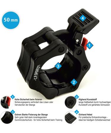 Buy C.P.Sports Quick Closure for Dumbbells - One-Hand Assembly Safe Training & Fast Disc Change | 4 Sizes & 6 Colors Available - Buy Online on GoSupps.com