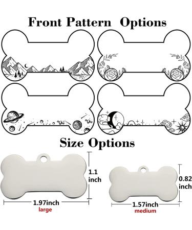 Personalized Engraved Pet ID Tag | Custom Dog Tag for Cats & Dogs | Medium/Large Collar Tag | Bone Shape Design - Buy Online on GoSupps.com