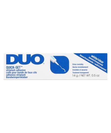 Ardell duo eyelash glue transparent (14gr) with quick-dry formula & extra strong hold for false eyelashes for gluing |The original of the eyelash extension |Quickset Clear Tube & Waterproof Clear / Transparent