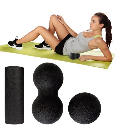 DALAETUS 3 Piece Fascia Ball Set Reusable Massage Ball Mini Fascia Roller Fascia Set for Spine Feet Back Neck