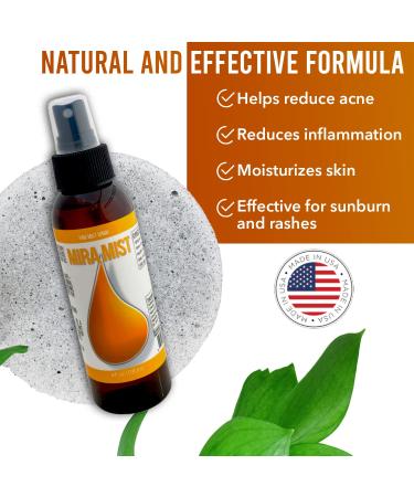 Miramist Acne Spray - Body & Face Treatment for Hormonal Acne Sunburn Relief & Pimples - Aloe Vera MSM Silver Zinc & Copper for Men Women & Teens - Buy Online on GoSupps.com