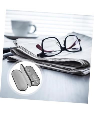 Solustre Double-Layer Glasses Case Set with Mirror & Tweezers - Contact Lens Container for Men & Women - PU Design - International Shipping Available - Buy Online on GoSupps.com