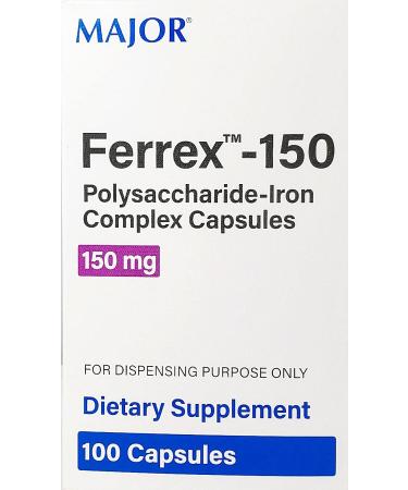 Major Ferrex-150 Polysaccharide-iron Complex Capsules 10 X 10 by MAJOR PHARM (PGN)