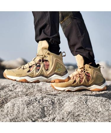 RAX Men's Peak Wolf Waterproof Hiking Boot | Lightweight Backpacking Shoe | Khaki, Size 12 - Buy Online on GoSupps.com