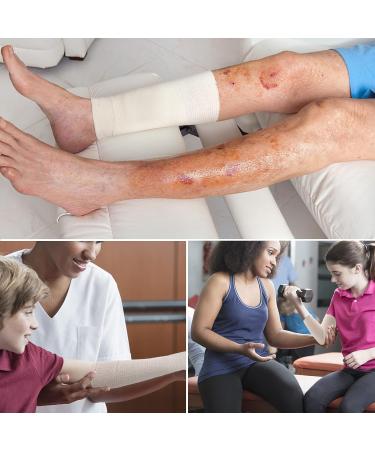 Elastic Tubular Support Bandage - Large Knee & Medium Thigh Cotton Spandex White (6.25cmx10m) - Buy Online on GoSupps.com