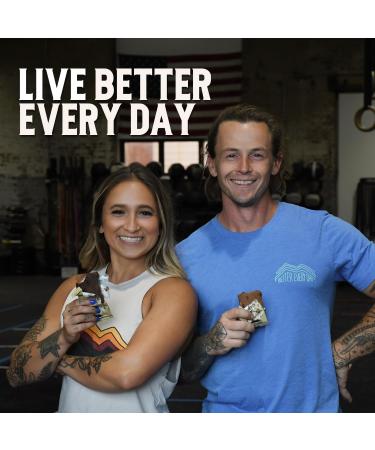 Earth Fed Muscle Friends with Benefits Chocolate Peanut Butter Grass Fed Whey Protein Bars | 15g Protein Snack | Gluten Free Non-GMO All-Natural Peanut Butter Energy | 2.12 oz Bars (10 Count) - Buy Online on GoSupps.com