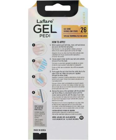 Laflare Gel Pedicure Strips - Adhesive Toenail Wraps with Glitter False Nails (P003 1) - Buy Online on GoSupps.com
