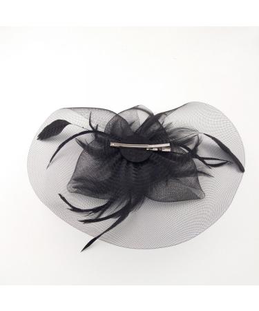 Jzk Vintage Flower Fascinator Headband & Clip - Elegant Spring Hair Accessories for Weddings & Cocktail Parties (Black Veil) - Buy Online on GoSupps.com