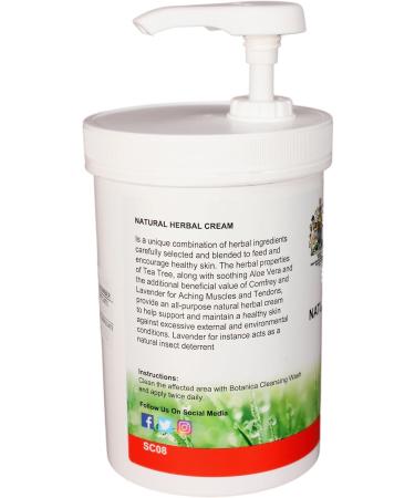 Botanica Natural Herbal Cream 500ml | Non Greasy and Easy to Apply Healing Energy | Beneficial on a Wide Range of Skin Conditions | Natural Insect Repellent - Buy Online on GoSupps.com